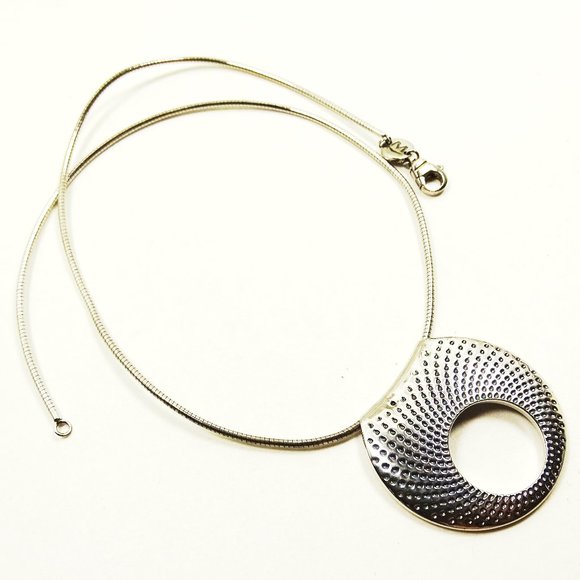 MOVADO Sterling Silver Round Pendant & Chain Necklace
